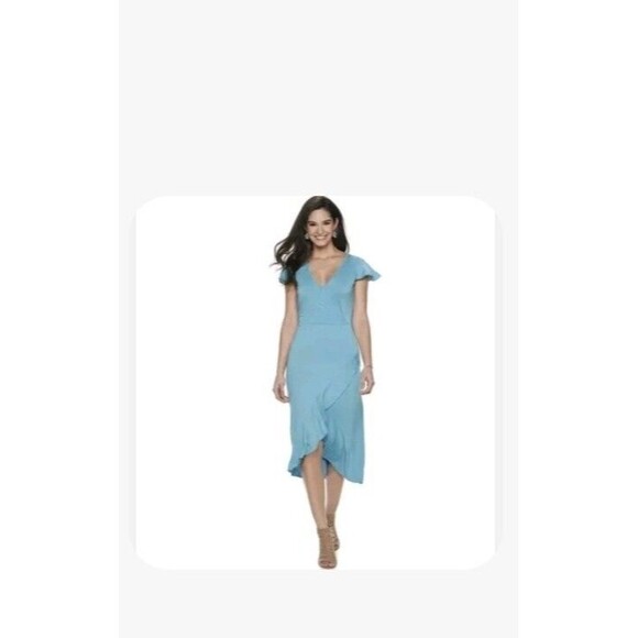 Juicy Couture  Delphinum Blue Faux Wrap Dress Sz 2XL NWT - Picture 12 of 12